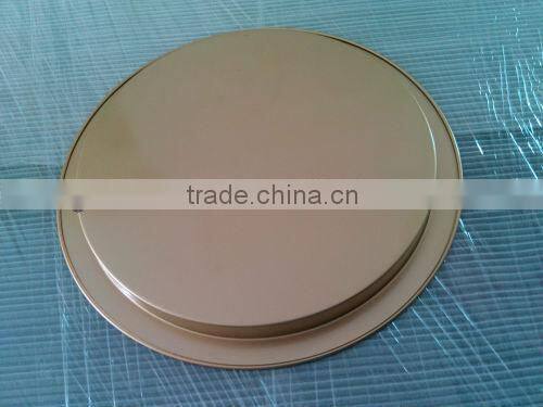 Round shape stainless steel tray, metal serving plates