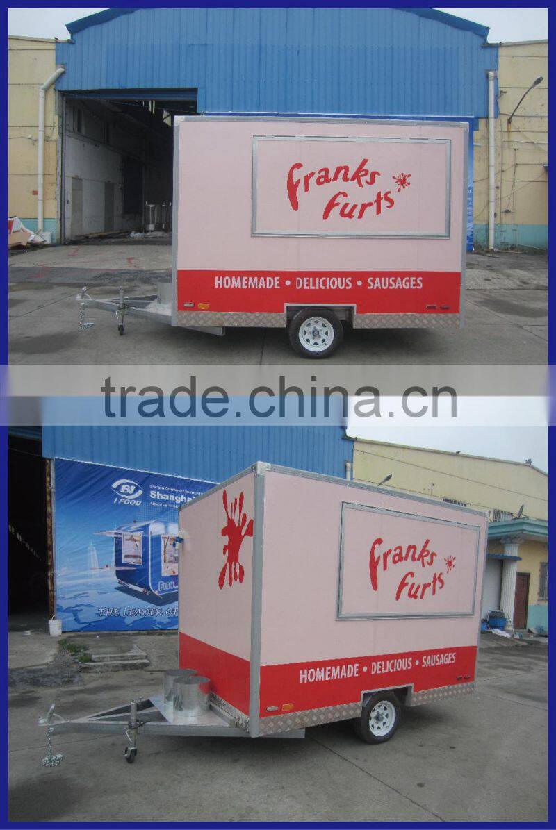 European Quality, Chinese Price fv-40 mobile food van bicycle for food sale food vending trailer for sale