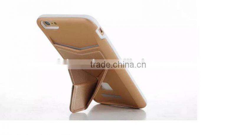 Luxury Original Brand Cell Phone Case PU Leather+PC Cover With Card Bag For IPhone 6 6Plus Protect Magnetic Stand Case