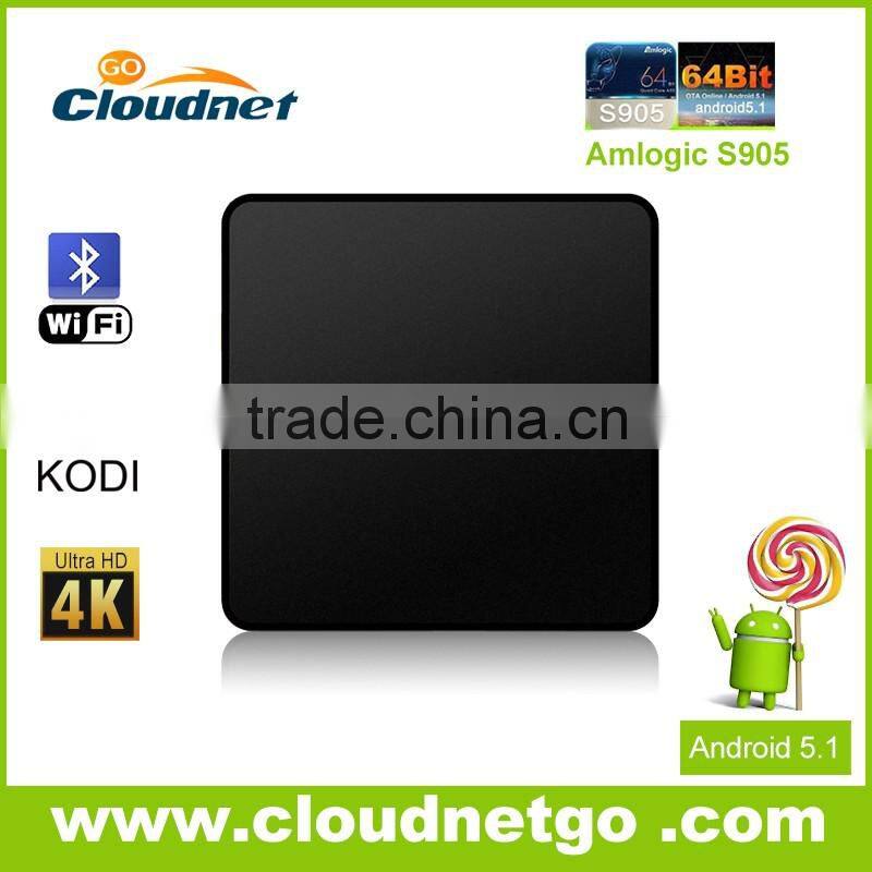 China 2016 Amlogic S905 Quad-core 64 bit internet Andriod TV Box