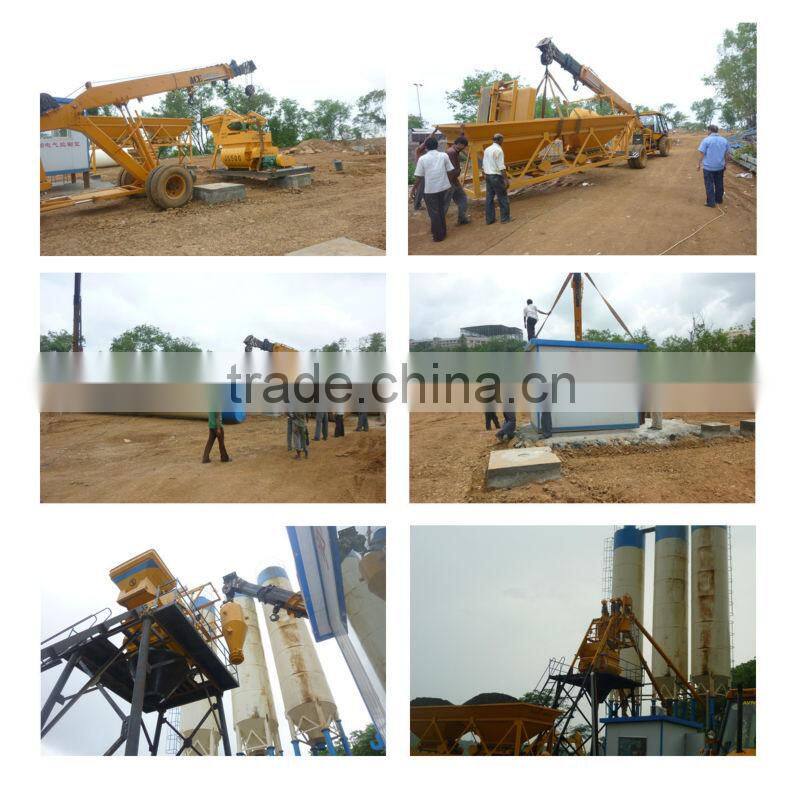 HZS25 cement mini mixed concrete mixing plant for South America