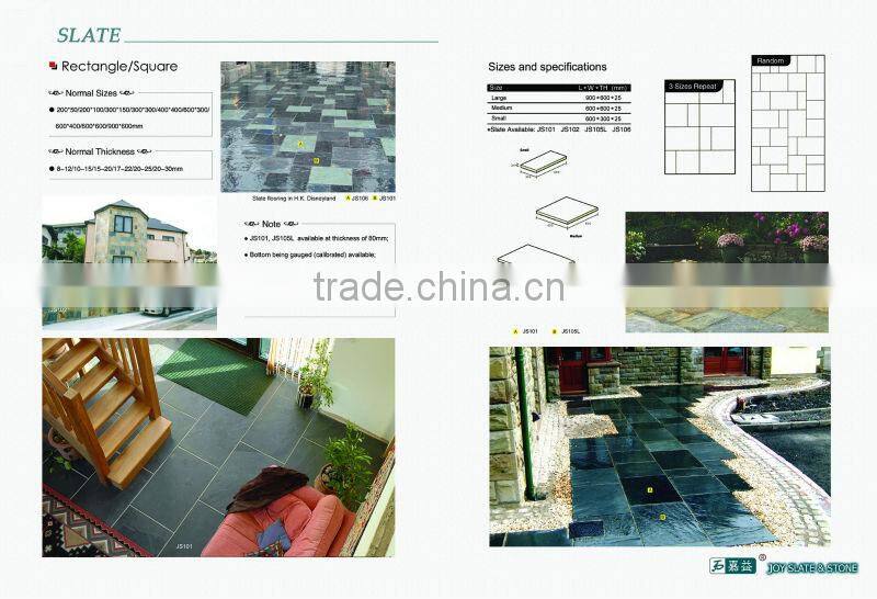 Natural green slate slab flexible stone