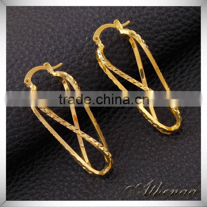 14k Gold Plated Copper Europe Style Charm Earring Factory China