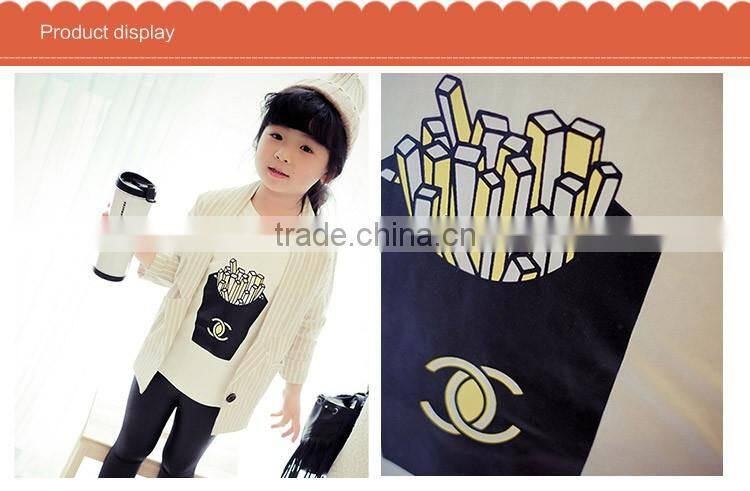 Hot Selling Comfy Cute Cartoon Printed White Tee Shirt for Children