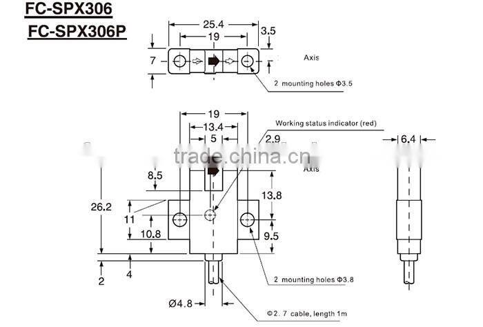F&C FC-SPX series U shape photoelectric switch sensor