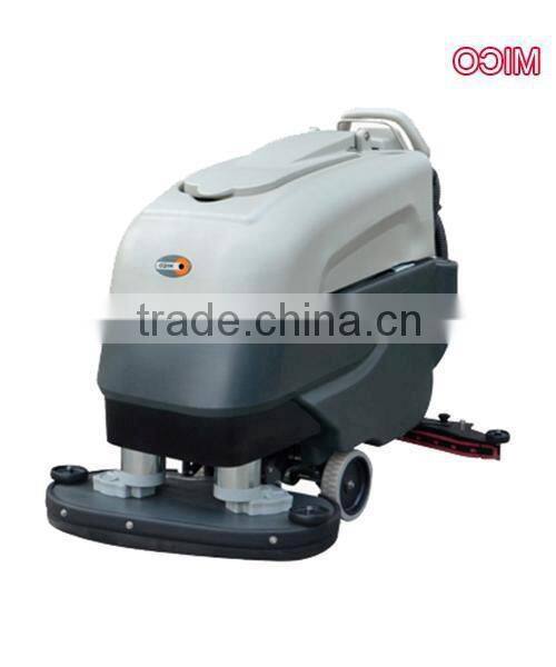 Double brush automatic floor sweeper