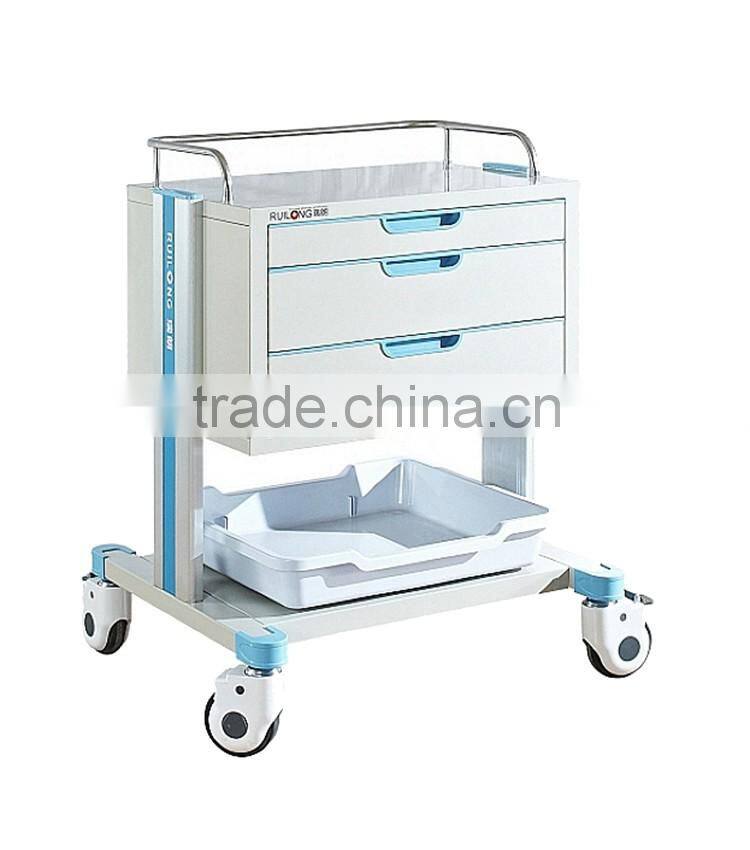 Hospital Functional Metal Frame Clinic Nursing Trolley On Sale