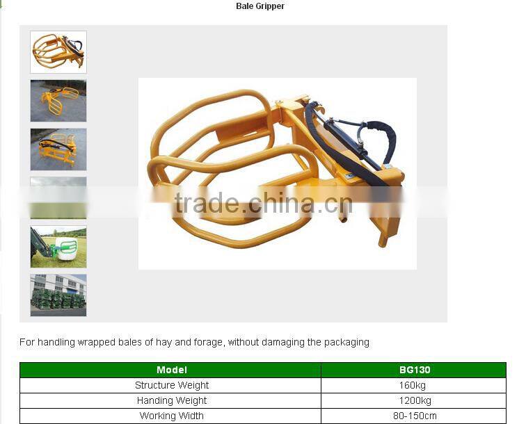 tractor Forklift Attachment bale gripper ,CE approved
