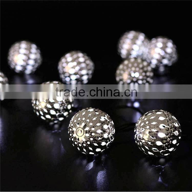 Morocco light string with solar energy 10 LED light party garden Christmas Holidays Decoration waterproof Ball led guirlande