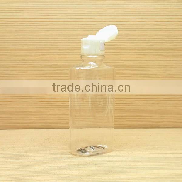100ml 3oz flat clear pet plastic bottles for shampoo cosmetic products cream conditioner packaging