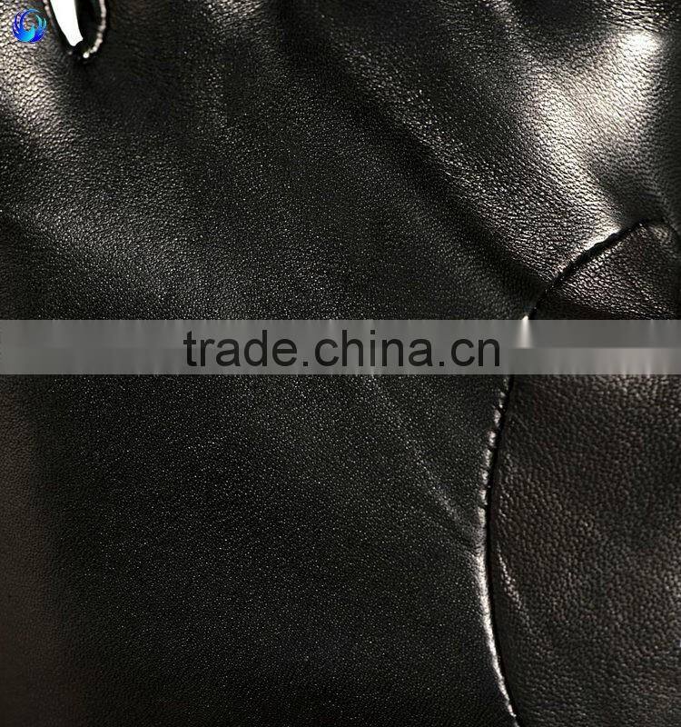 Classic fashion warm men's sheepskin leather hand gloves