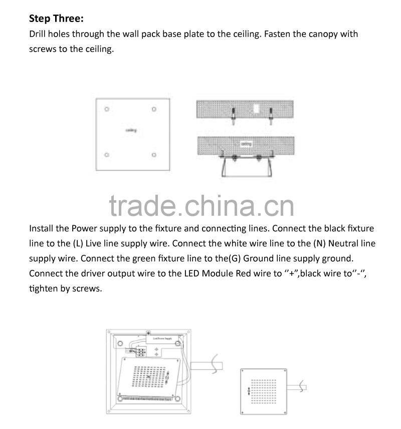 Gas Station DLC Listed 60W LED Canopy Light
