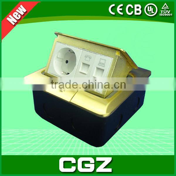 CGZ Brand 2015 new hot sale smart telephone floor socket high quality
