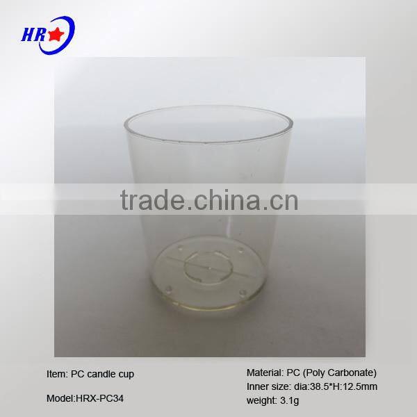 HRX-PC34 TRANSPARENT ROUND PC CUP OF TEALIAGHT CANDLE