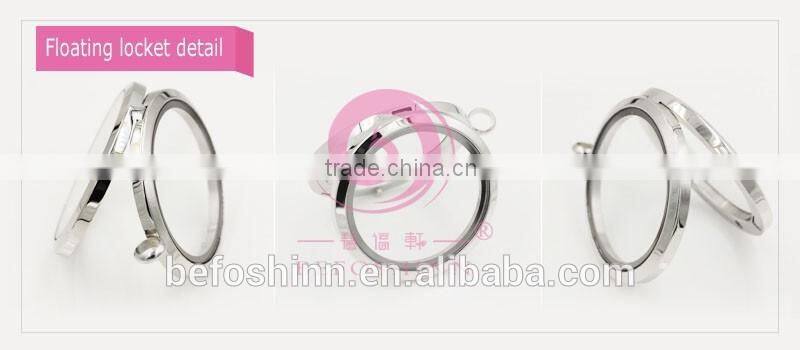 30 mm Coffee color stainless steel magnet glass floating locket for locket floating charm