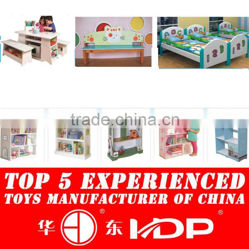 Nursery school desk and stool furniture in kindergarten