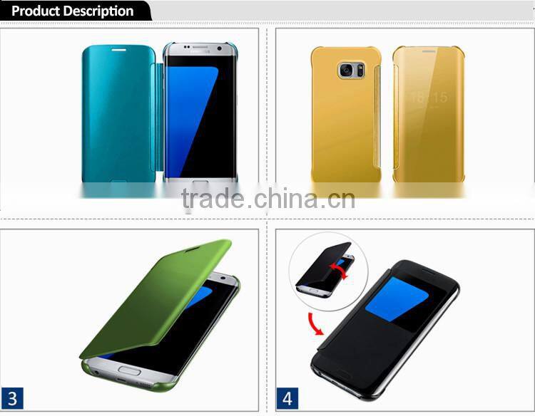 New Best Cheap China Leather View Flip Smart Case Mirror Cover Intelligent Case For Samsung Galaxy S6/S6 edge Case