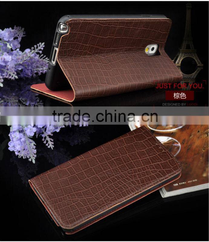 wholesale genuine leather case for samsung note 3/ case for cell phone