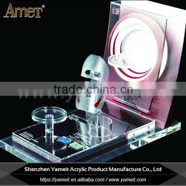 Cheap customized acrylic cosmetic display cabinet and showcase