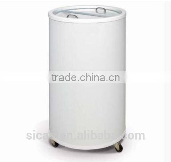 barrel fridge AC 110V / 220V 70w round electric beverage cooler 120cans 75l beer brand coolers