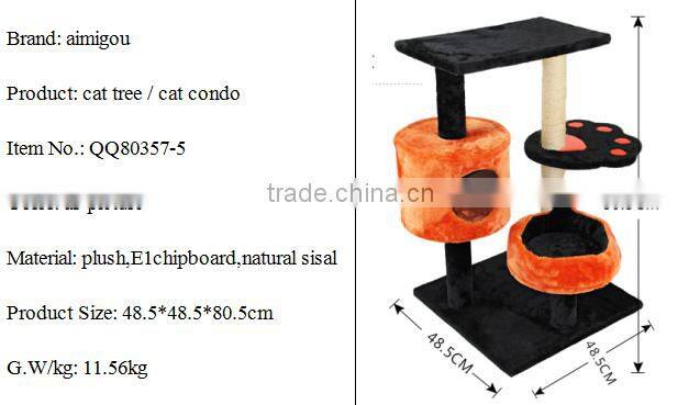 QQPET Factory Direct Wholesale Sisal Cat Tree Condo Sisal Cat Trees