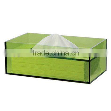Elegant design acrylic facial tissue box holder with flowers printed