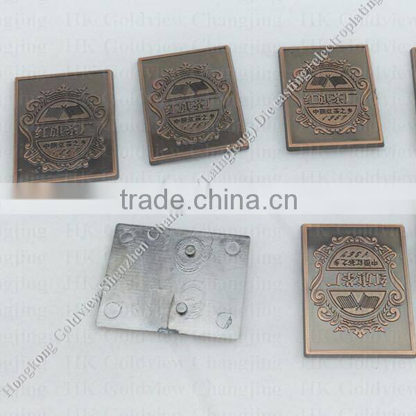 furniture label, engraved metal labels for furniture, metal embossed nameplate, oval badge, old metal badge