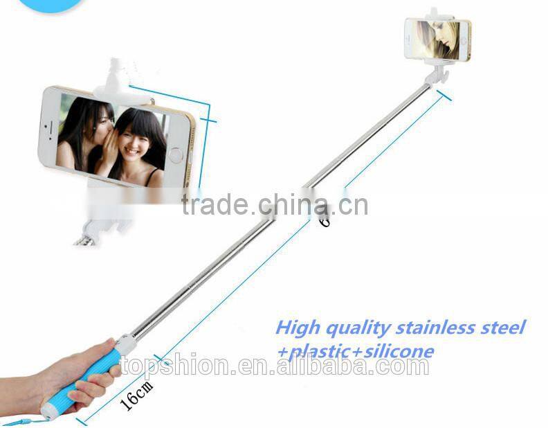 Foldable selfie stick monopad with bluetooth 2015 new product