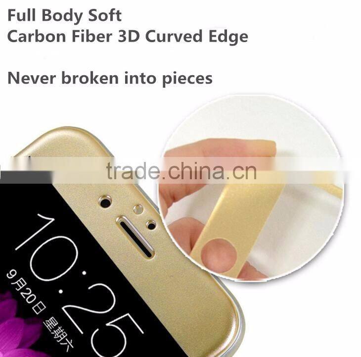 Hot sale for iphone 6s plus 3d curved edge full body tempered glass screen protector film guard
