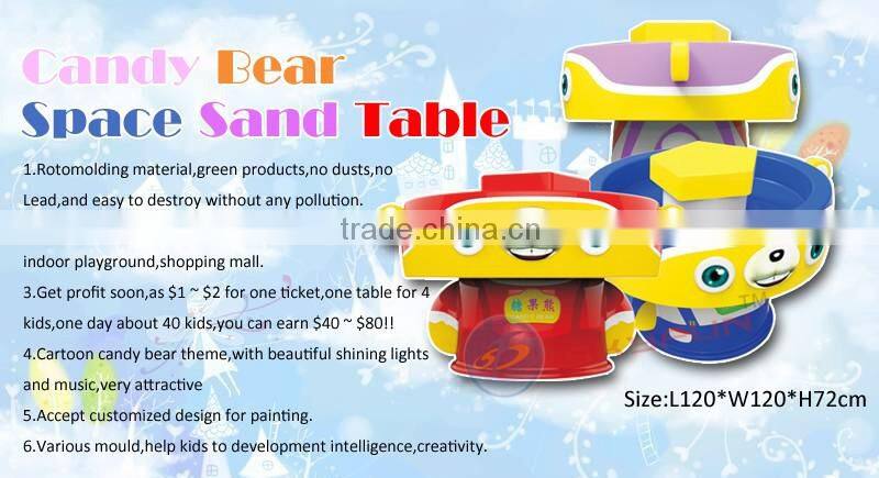 2016 Environmental protection candy bear space sand table for sale