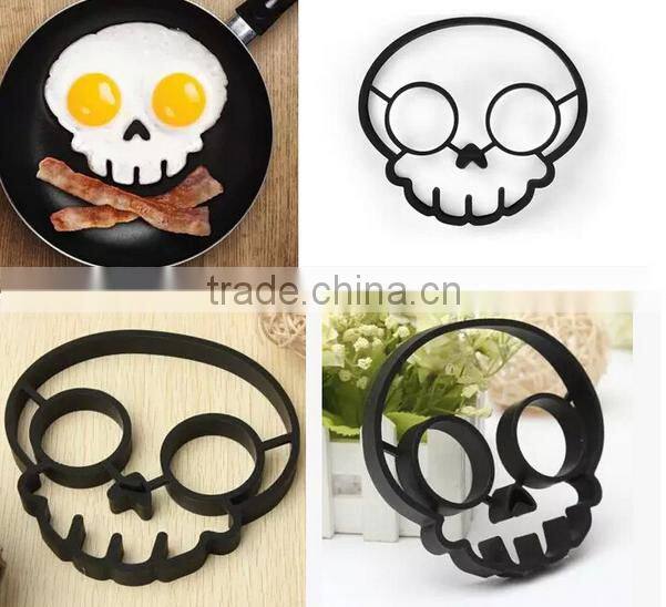 Alibaba China cheap silicone Omelette,Skull shape silicone egg mold
