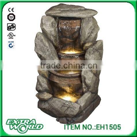 36 inch stacked rocks garden outdoor fountain