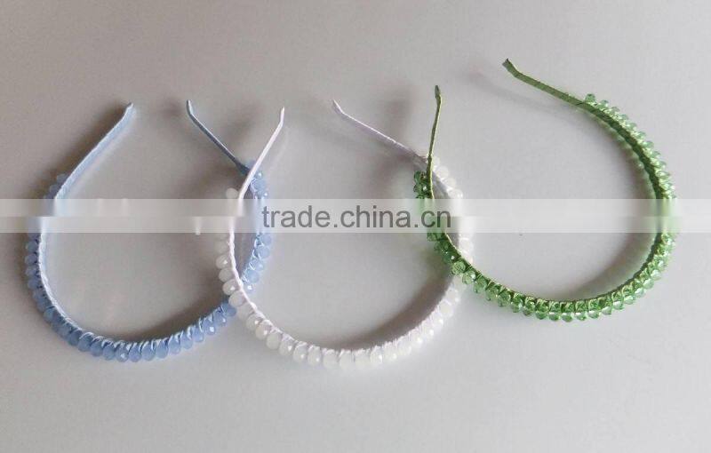 beautiful colorful beads wrapped hairbands