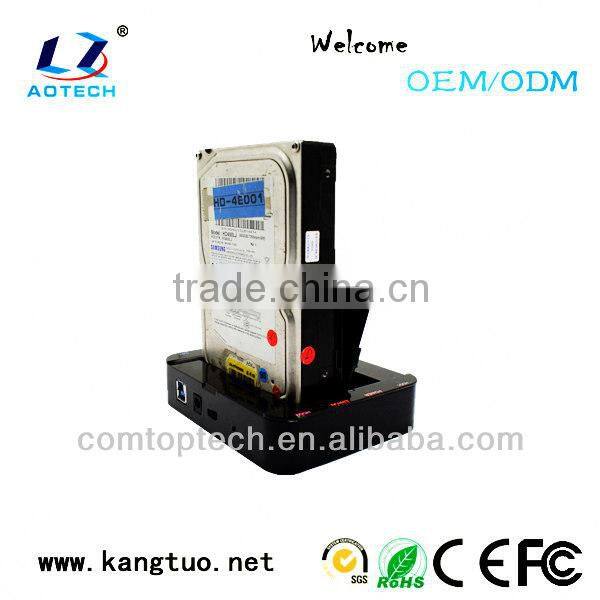 4TB capacity supported 2 bay SATA to usb3.0 hdd docking station