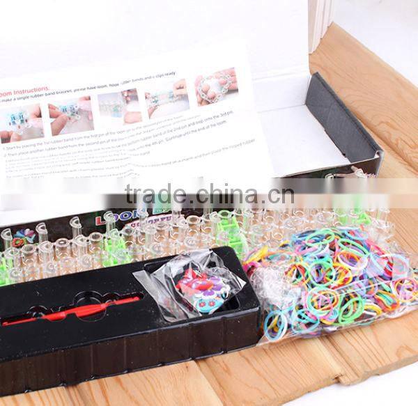 Candy Color Loom Rubber Bands Charm Bracelet ZTSA-B117
