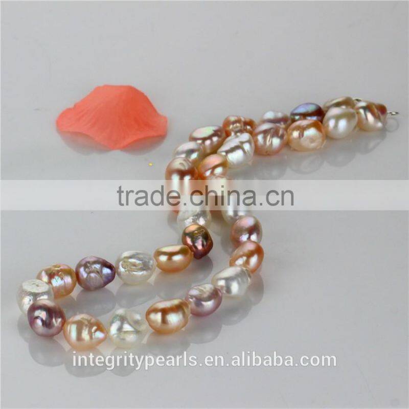 AA 12mm mixed color baroque pearl set cultured pearl set designs