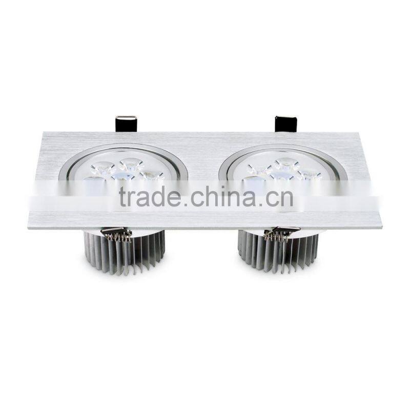 long life double heads recessed led down light
