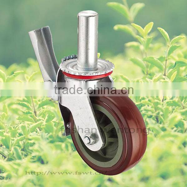 Heavy Duty PVC Wheel, Top Plate 125mm Fixed Industrial Caster