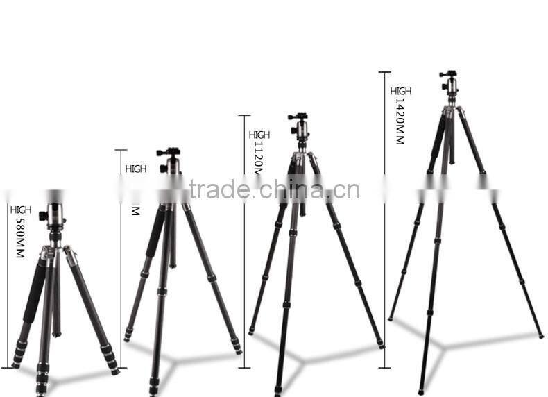 New updated HPUSN professional photography carbon fiber video tripod with travel 8cm steel nails buy 1 get 3