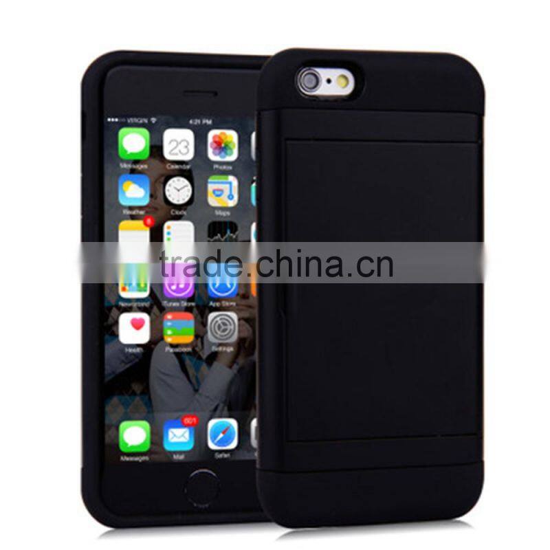 Korea fresh design Candy Color phone case for iphone 6 6s 7 plus tpu pc with card