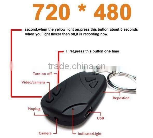 808 car key camera keychain very small camera