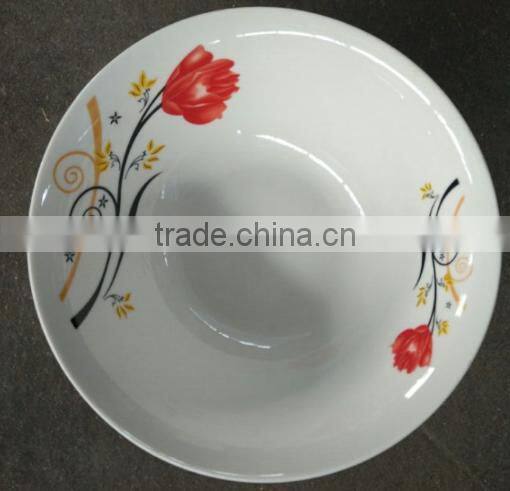Hot sale high quality microwave safe ceramic bowl , Custom printed flower ceramic cereal bowl