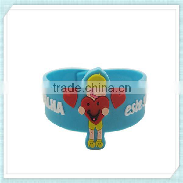 custom logo printed cheap promotional silicone bracelet