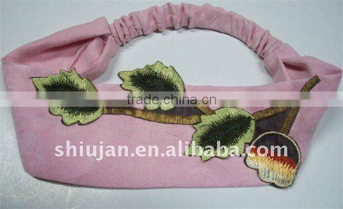 Fahion embroidery flower fabric hair accessories headband