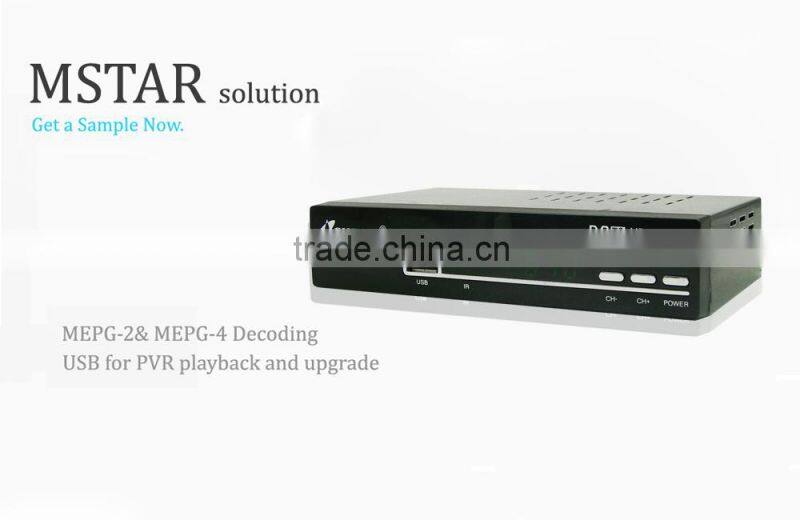 Remote Control Multi-function Digital Terrestrial TV Receiver Set Top Box DVB-T2 MPEG2&MPEG4 Decoder