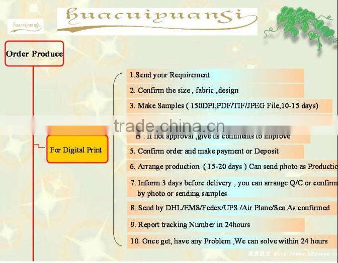 Chinese Customized Digital Print 100% Silk Scarf Hua0915-10