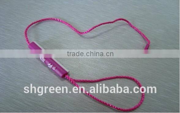Plastic double sides embossed logo string seal tag