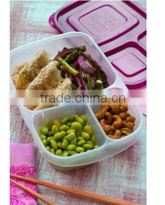 3-Compartment Bento Lunch Box Containers