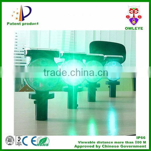 synchronous flash solar LED warning light with JJY60 radio signal receiver for Japan market