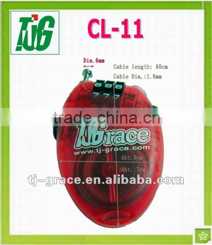 Retractable Cable lock, Bicycle Lock